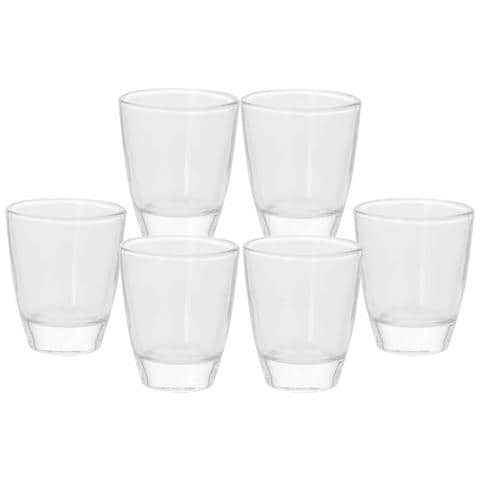 Confezione Da 6 Bicchierini Da Shot 45ml Compatibili Bevande Alcoliche Resistenti, Trasparente - Foto 1
