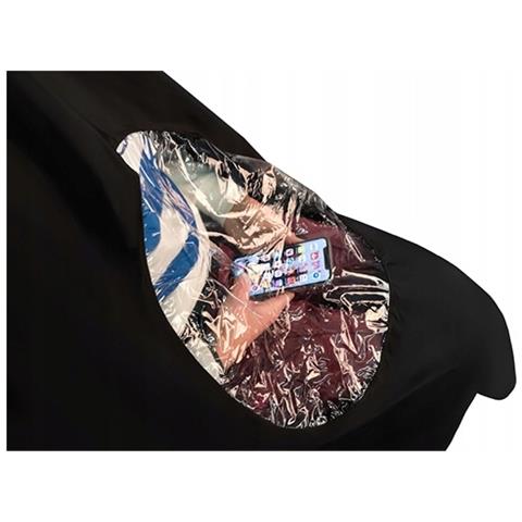 Mantella Da Parrucchiere Grembiule Da Taglio Barber  Nera - Foto 2