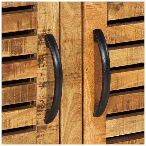 Panchina vitaXL 110x38x45 cm Legno Massello di Mango Grezzo - Foto 9