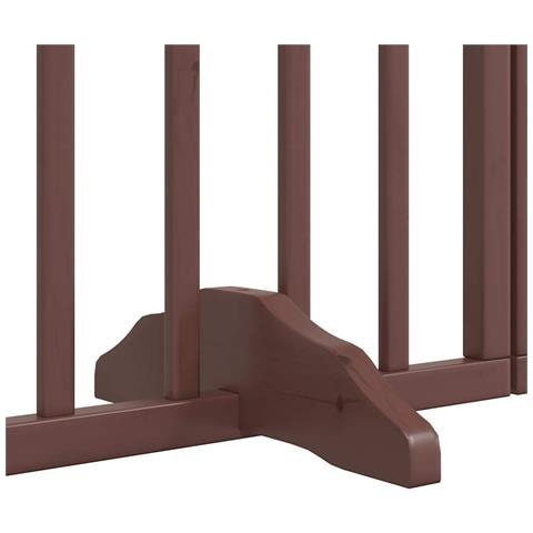 Cancello Cani Pieghevole Rovere Marrone 6 Pannelli 300cm Pioppo - Foto 9