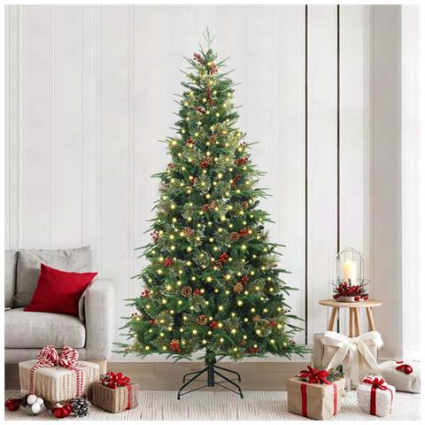 Albero di Natale Artificiale con Rami Pieghevoli Verde 240 cm - Foto 2