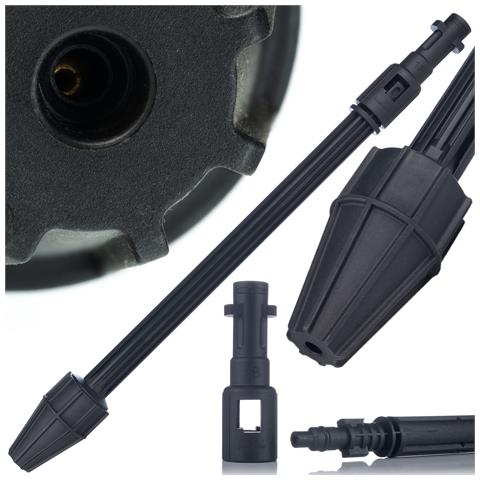 Lancia Con Ugello Rotante Di Ricambio Compatibile Con Idropulitrici Kärcher K2-k7, Black & Decker, Lavor, Vax, Bosch Aqt - Pressione Max 160 Bar, Flusso 8 L /min, Materiale Ottone, Montaggio Facile - Foto 1