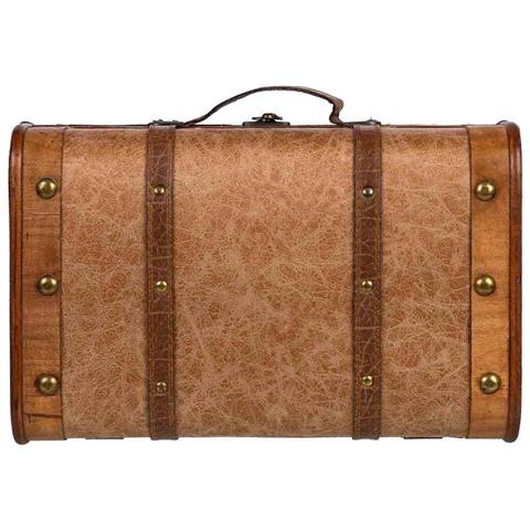 Valigia In Legno Marrone 38x23x13h Cm - Foto 2