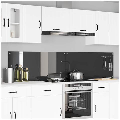 Rivestimento da Cucina 2 pcs Grigio scuro 110 x 50 cm - Foto 2