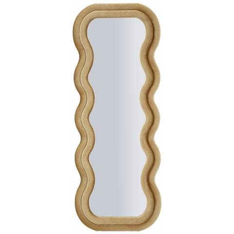 Specchio Con Cornice Onda 1-oro-mdf-60x6x160 Cm - Foto 1