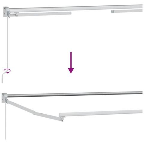 Tenda retrattile manuale con LED Blu e Bianco 3,5 x 2,5 m - Foto 9
