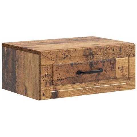 Mobiletto da notte a muro Legno antico 49 x 34,5 x 20 cm - Foto 1