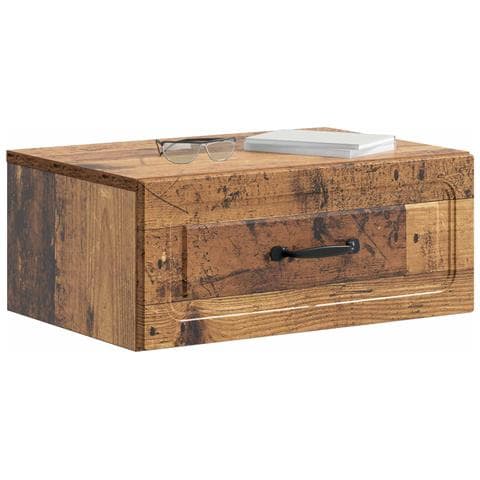 Mobiletto da notte a muro Legno antico 49 x 34,5 x 20 cm - Foto 2