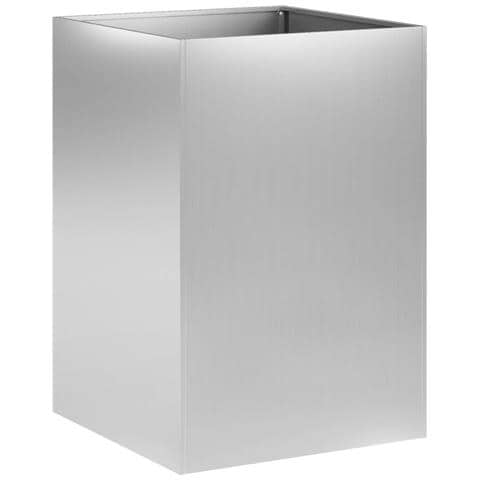 Vaso da giardino Argento 50 x 50 x 75 cm Acciaio zincato - Foto 1