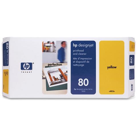 C4823a Testina di Stampa Originale 80 Gialla per HP DesignJet 1050C / 1055CM - Foto 2