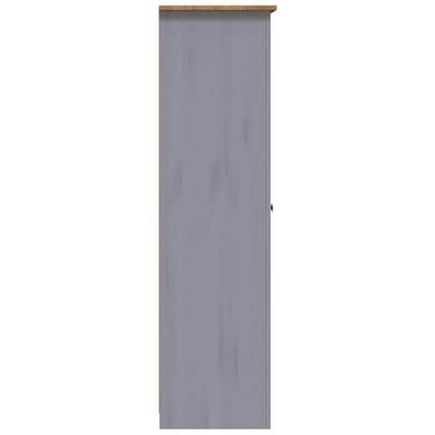 Armadio A 3 Ante Grigio 118x50x171,5cm In Pino Panama Range - Foto 9