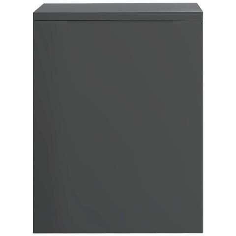 Comodino Grigio Lucido 40x30x40 cm in Legno Multistrato - Foto 6