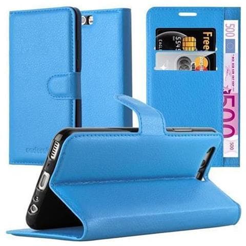 Custodia Compatibile Con Huawei P10 In Pastello Blu - Coperchio Protettiva Con Chiusura Magnetica, Funzione Stand E Tasca Per Le Carte - Foto 1