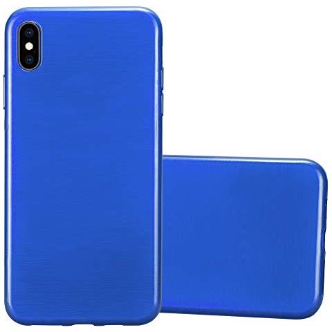Custodia Compatibile Con Apple Iphone Xs Max In Blu - Coperchio Protettivo In Silicone Tpu Flessibile Con Design Spazzolato - Foto 1