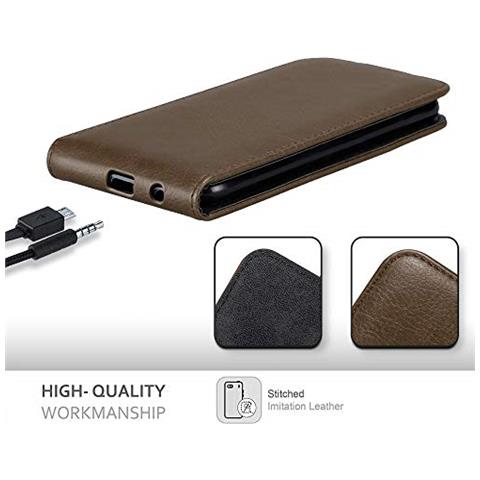 Custodia Compatibile Con Motorola Moto Z2 Play In Bruno Caffè - Coperchio Protettivo In Design Flip Con Chiusura Magnetica - Foto 2