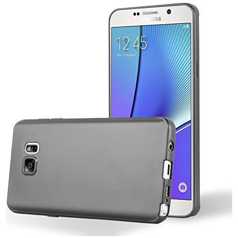 Custodia Compatibile Con Samsung Galaxy Note 5 In Grigio Metallico - Coperchio Protettivo In Silicone Tpu Flessibile - Foto 1