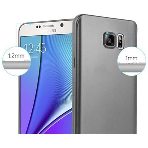 Custodia Compatibile Con Samsung Galaxy Note 5 In Grigio Metallico - Coperchio Protettivo In Silicone Tpu Flessibile - Foto 9