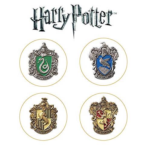 Spille Delle Case Di Hogwarts Prodotte Da The Noble Collection - Set Di 5 Spille In Metallo Smaltate A Mano Fronite In Una Scatola Da Esposizione Di Alta Qualità In Legno - Oggetto Collezionabile Da Harry Potter Con Licenza Ufficiale - Foto 4