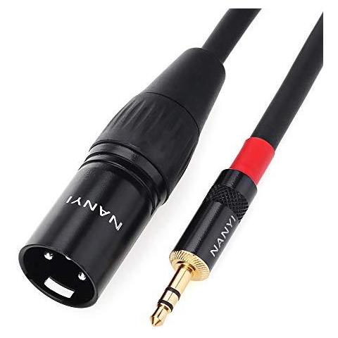 Xlr Al Cavo Del Microfono 35 Mm (18 Di Pollice) Trs Stereo Maschio A Xlr Maschio Collegamenti Audio Mic Via Cavo Adatto Per Ipod Telefono Mobile Altoparlanti Attivi Palcoscenico Dj (5 Metri 16 Piedi) - Foto 1