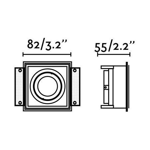 Downlight Quadrato Inclinabile Bianco Trimless, Gu10 - Foto 2