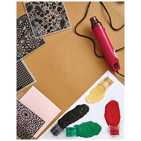 1 Oz Goffratura Polvere Tinsel Rosso - Foto 2