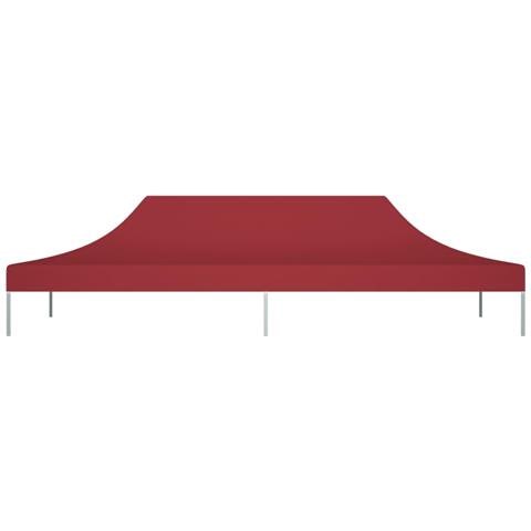 Tetto per Tendone per Feste 6x3 m Rosso Borgogna 270 g / m² - Foto 6