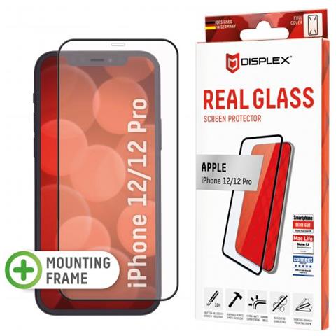 Displex Panzerglas (10h) Fr Apple Iphone 12/12 Pro - Montagerahmen - Full Cover - Apple - Iphone 12/12 Pro - Schlagfest - Kratzresistent - Staubresistent - Transparent - 1 Stck (e) (01306) - Foto 1