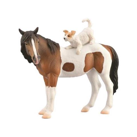 Animali Della Fattoria Cavallo Cane Junior 12,5 Cm Marrone / bianco - Foto 1
