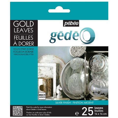 25 Fogli Di Doratura Finitura Argento - 14 X 14 Cm - Foto 1