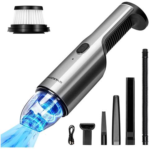 Harolds Aspirapolvere portatile per auto con ricaricabile USB e filtro HEPA - Foto 1
