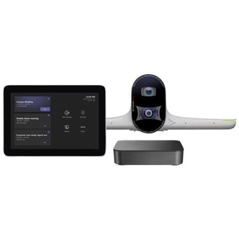 Smart Camera 4K, Motorizzata Con Speaker Tracking, Privacy Shutter, Certificata Microsoft Teams Rooms, Include Tablet GC8 - Foto 1