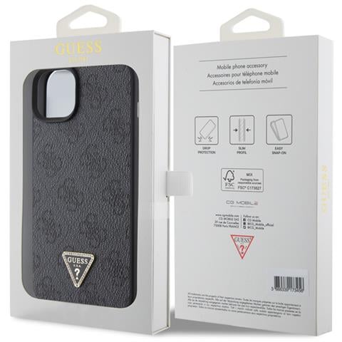 Cover Per Iphone 15 Plus Triangle Diamond 4g, Nero - Foto 3