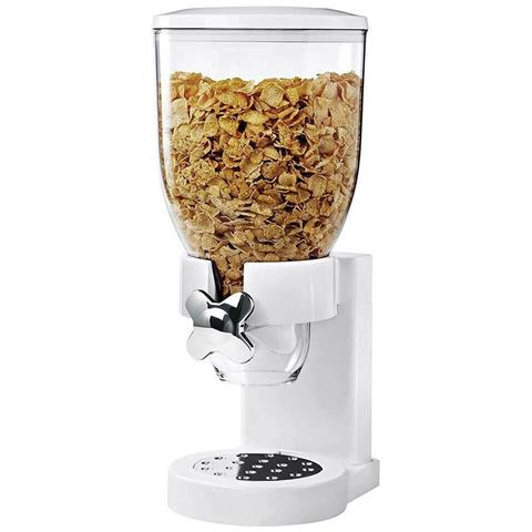 Dispenser Cereali Singolo Contenitore Dosatore Distributore Storage Pasta Bianco - Foto 5