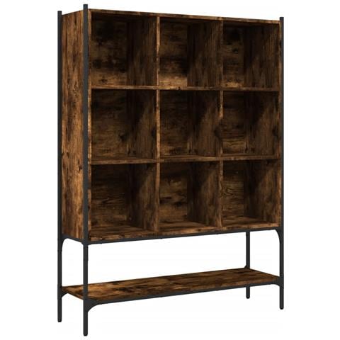 Libreria Rovere Fumo 102x30x141,5 Cm In Legno Multistrato - Foto 2