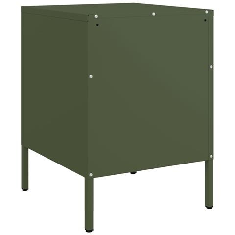 Comodino Verde Oliva 36x39x50,5 Cm In Acciaio - Foto 2