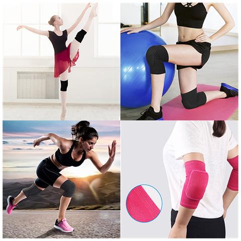 Ginocchiere Da Ballo, Ginocchiere Morbide Da Donna Sportive Black M - Foto 2