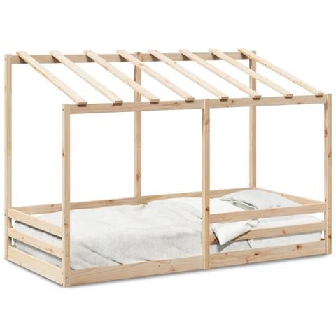 Letto Per Bambini Con Tetto 90x200 Cm In Legno Massello Di Pino - Foto 2