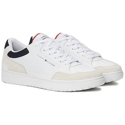 Basket Core Mix Sneakers Pelle Scarpe Uomo Bianco Eu 41, Fm0fm05058 Ybs - Foto 1