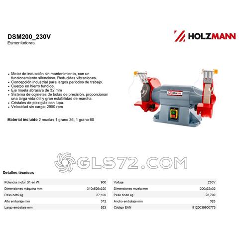 Smerigliatrice Da Banco Doppia Mola Per Metalli Holzmann Dsm200 230v - Foto 8