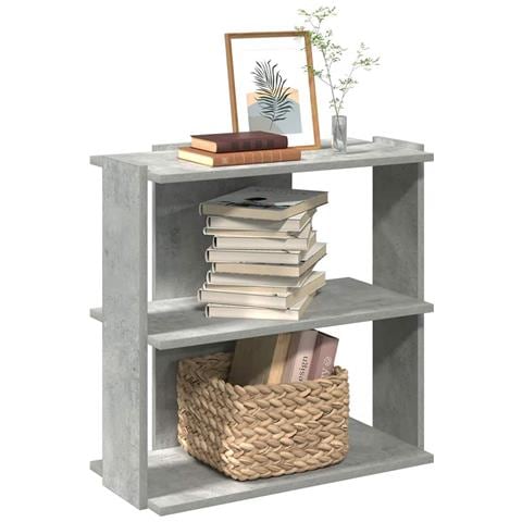 Libreria 3 Ripiani Grigio Cemento 60x30x60 Cm Multistrato - Foto 1