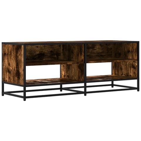 Mobile Tv Rovere Fumo 120,5x40x46cm Legno Multistrato E Metallo - Foto 2