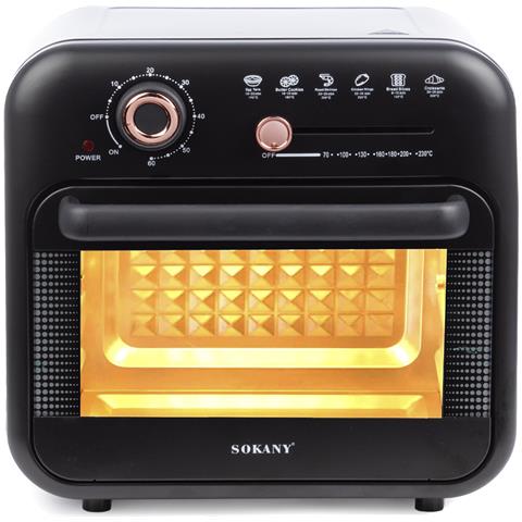 Friggitrice Forno Ad Aria Senza Olio 1800w 18l. Doppia Teglia Con Finestra Di Visualizzazione. - Foto 1