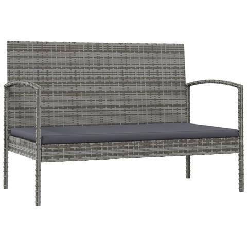 Lusso Casadino -  Set Divani Da Giardino 16 Pz Con Cuscini In Polyrattan Grigio - Foto 2