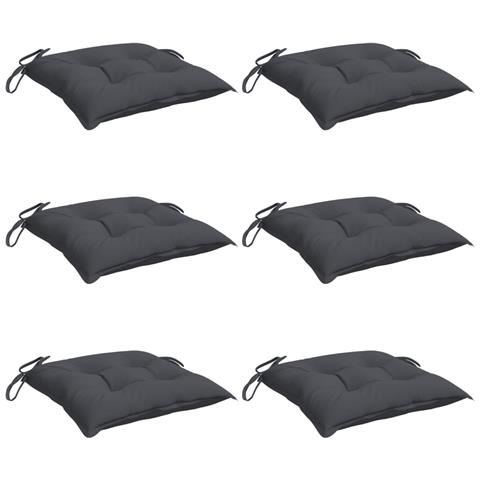 Lusso Casadino -  Cuscini Per Sedia 6 Pz Antracite 50x50x7 Cm Tessuto Oxford - Foto 2