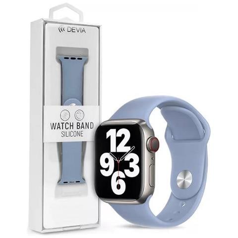 Polsino Sportivo Per Apple Watch 42 / 44 / 45 / 49 Mm Resistente, Blu - Foto 2
