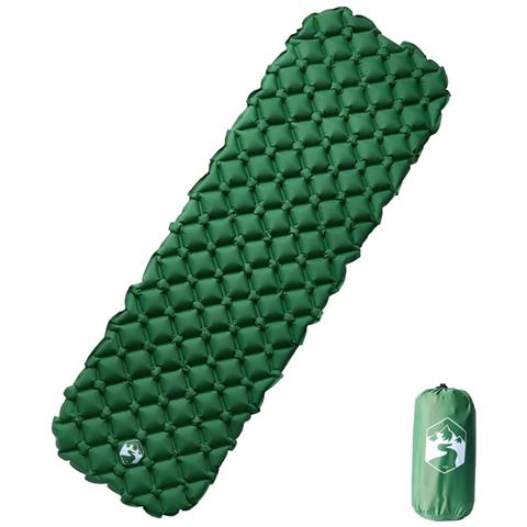 Materasso da Campeggio Gonfiabile 1 Persona Verde 190x58x6 cm - Foto 1
