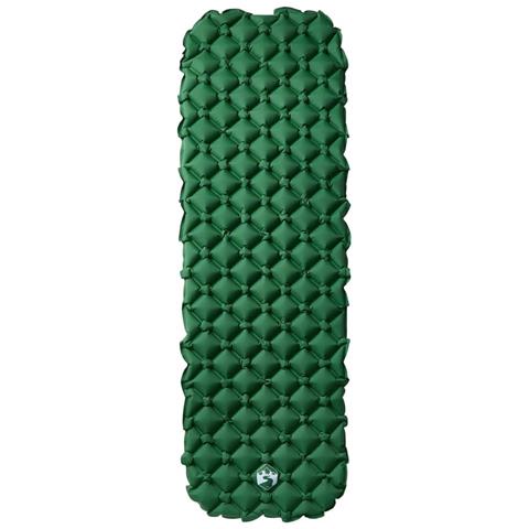 Materasso da Campeggio Gonfiabile 1 Persona Verde 190x58x6 cm - Foto 2