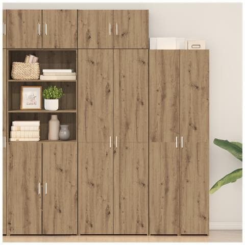 Armadio da stoccaggio Rovere artigianale 70x42.5x225 cm Legno ingegnerizzato, Armadio da muro Rovere artigianale 70x42.5x40 cm Legno ingegnerizzato - Foto 2
