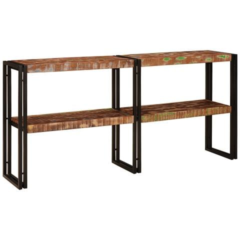Tavolo Consolle 160x33x75 cm Legno Massello di Recupero - Foto 1