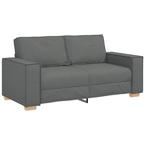 Divano a 2 posti Grigio scuro 140 cm in tessuto - Foto 1